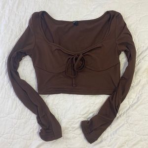 Brown crop top